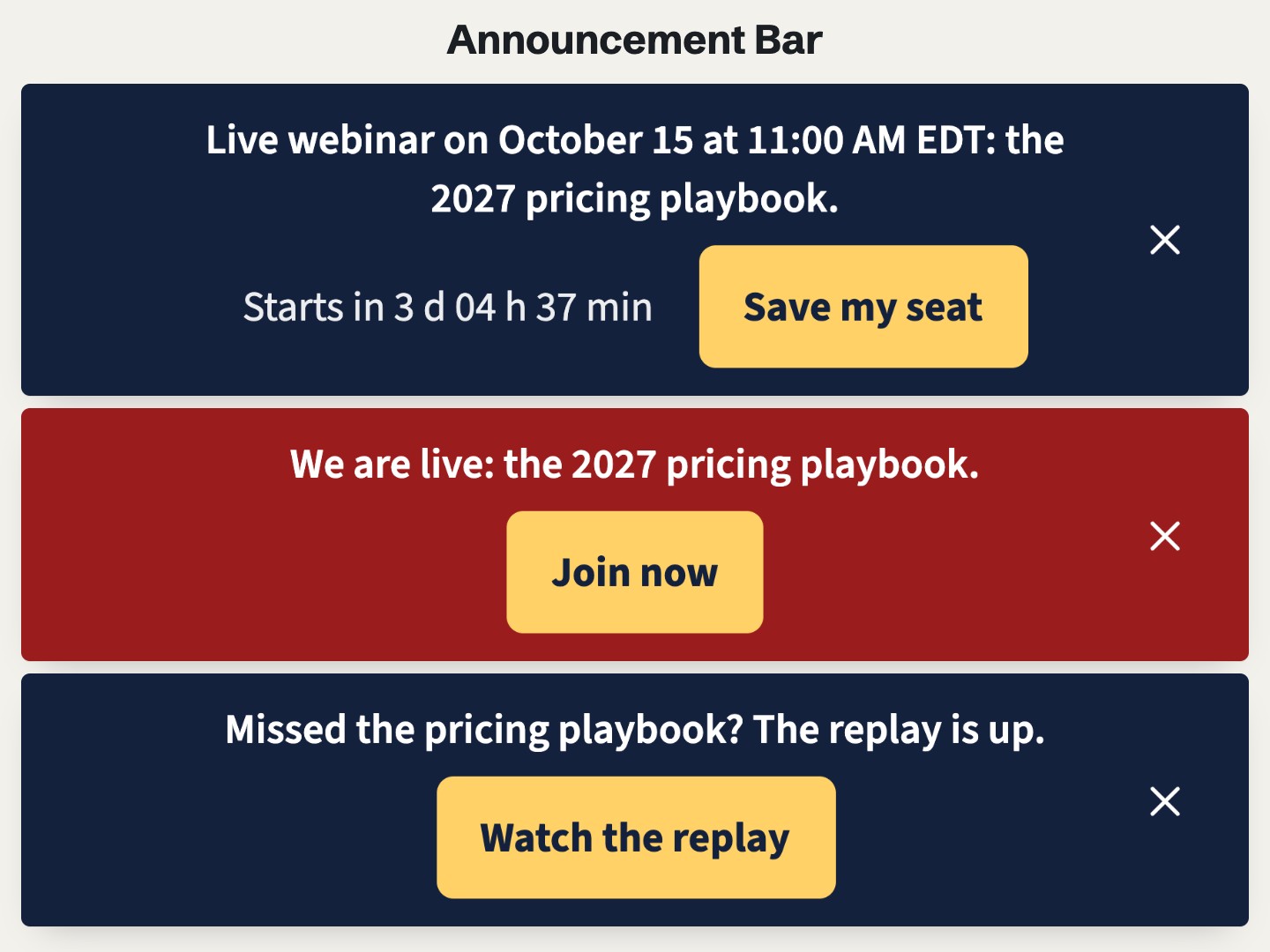 Preview of Airdate Announcement Bar
