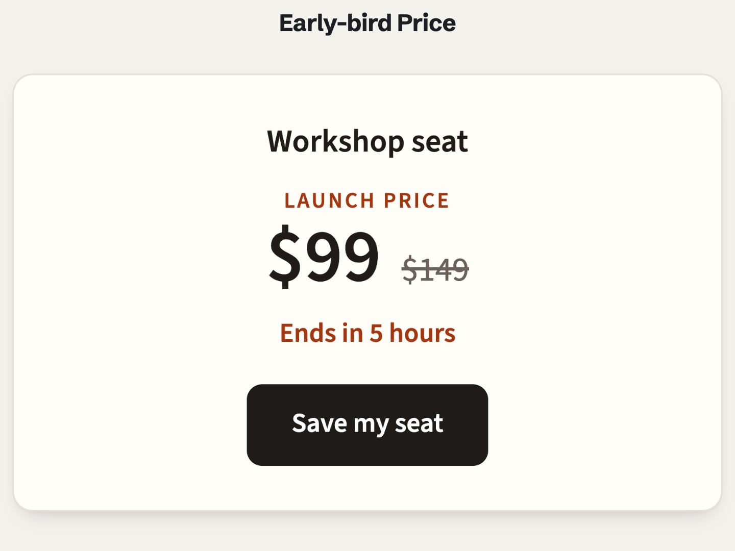 Preview of Airdate Early-bird Price